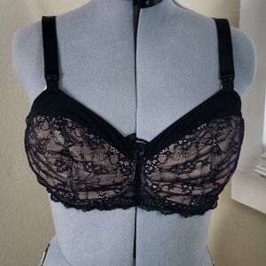 Paramour Nursing Bra Size 42DD Sexy Nursing Bra Black Pink